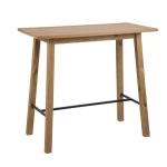 Baro stalas CHARA 117x58xH105 cm, stalas, stalviršis ir kojos: ąžuolas / fanera, apdaila: alyvuota, metalinė atrama, spa