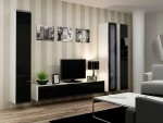Cama Living room cabinet set VIGO 2 baltas/juodas gloss