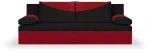 Trivietė sofa Bellezza Polo, juoda/raudona