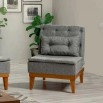 Fotelis Kalune Design Sparno kėdė Fuoco Berjer - Dark Pilkas