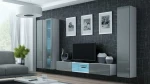 Cama Living room cabinet set VIGO 17 baltas/pilkas gloss