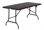 Sulankstomas stalas, pilkas/juodas