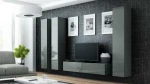 Cama Living room cabinet set VIGO 14 pilkas/pilkas gloss