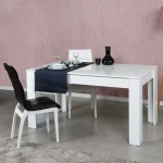 Kalune Design Išplėstas pietų stalas Oblo - Shiny Baltas