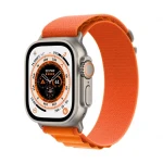 Išmanusis laikrodis Apple Watch Ultra GPS + Cellular, 49 mm, Titano spalvos korpusas su oranžiniu "Alpine Loop" dirželiu - Medium