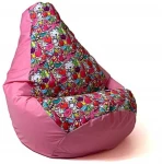 Sako bag pouffe pear print pink fairy XXL 140 x 100 cm