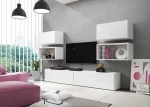 Cama living room furniture set ROCO 3 (2xRO3+2xRO4+2xRO1) baltas