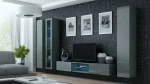 Cama Living room cabinet set VIGO 17 pilkas/pilkas gloss