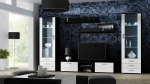 SOHO 4 set (RTV180 cabinet + 2x S1 cabinet + shelves) Juodas/Baltas gloss