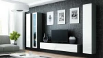 Cama Living room cabinet set VIGO 2 pilkas/baltas gloss