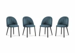4-ių kėdžių komplektas Milo Casa Livia, mėlynas