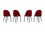 4-ių kėdžių komplektas Milo Casa Livia, raudonas