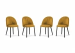 4-ių kėdžių komplektas Milo Casa Livia, geltonas