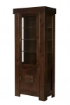Optimata beržo medienos vitrina su raižiniu Doris 102B, ruda