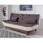 Kalune Design trivietė sofa-lova, antracito/kreminės spalvos