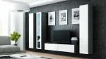 Cama Living room cabinet set VIGO 15 pilkas/baltas gloss