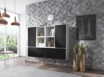 Cama living room furniture set ROCO 19 (4xRO3 + 4xRO6) baltas/juodas