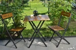 Kalune Design Sodo stalo ir kėdžių rinkinys (3 vienetai) Bistro Set 4