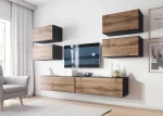 Cama living room furniture set ROCO 2 (2xRO1 + 4xRO3) antracite/wotan oak