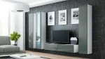 Cama Living room cabinet set VIGO 15 baltas/pilkas gloss