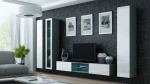 Cama Living room cabinet set VIGO 17 pilkas/baltas gloss