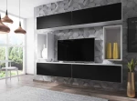 Cama living room furniture set ROCO 1 (4xRO1 + 2xRO4) baltas/juodas