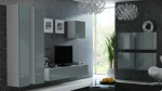 Cama Living room cabinet set VIGO 24 baltas/pilkas gloss