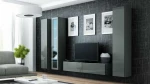 Cama Living room cabinet set VIGO 15 pilkas/pilkas gloss