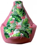 Sako bag pouffe Pear print pink-flaming XXL 140 x 100 cm