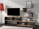 TV staliukas su lentynomis Sydney, ąžuolo/rudos spalvos