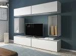 Cama living room furniture set ROCO 1 (4xRO1 + 2xRO4) baltas/juodas/baltas