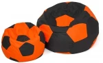 Sako bag pouf Ball juodas-oranžinis XXL 140 cm