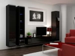 Cama Living room cabinet set VIGO 2 juodas/juodas gloss