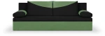 Trivietė sofa Bellezza Polo, juoda/žalia