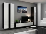 Cama Living room cabinet set VIGO 1 juodas/baltas gloss