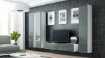 Cama Living room cabinet set VIGO 14 baltas/pilkas gloss