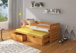 Vaikiška lova ADRK Furniture Tomi 02 200x90 su šonine apsauga, ruda