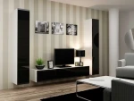 Cama Living room cabinet set VIGO 4 baltas/juodas gloss