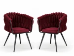 2-jų kėdžių komplektas Cosmopolitan Design Shirley, raudonas