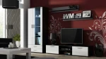 SOHO 8 set (RTV180 cabinet + S6 + shelves) Juodas / Baltas gloss
