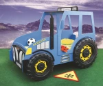 Lova su čiužiniu Tractor, 90x180 cm, mėlyna