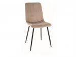 2-ių valgomojo kėdžių komplektas Signal Alan Velvet, smėlio/juodas