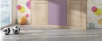 Transformuojama lova-komoda Roger, 90x200 cm, ruda/violetinė