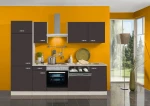 Virtuvinių spintelių komplektas Jaka Optikompakt Faro, 270 cm, pilkas/antracito spalvos/baltas