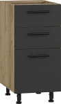 VENTO DS3-40/82 lower cabinet with drawers, color: craft oak/antracite