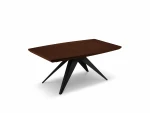 Išskleidžiamas stalas Windsor & Co Sky, 200 cm, tamsiai rudas/juodas