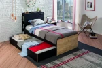 Kalune Design Ištraukiama lova Juodas Pull-Out Bed (90X190)