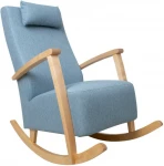 Fotelis Blue Rocking chair VENLA light mėlynas