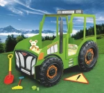 Lova su čiužiniu Tractor, 90x180 cm, žalia