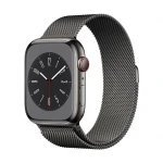 Išmanusis laikrodis Apple Watch Series 8 GPS + Cellular, 45 mm, Grafito spalvos nerūdijančio plieno korpusas su grafito spalvos "Milanese" dirželiu
